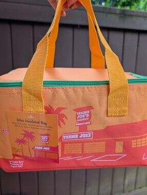 *NEW* Trader Joe’s Mini Insulated Tote - Sunny Orange with Green Zipper